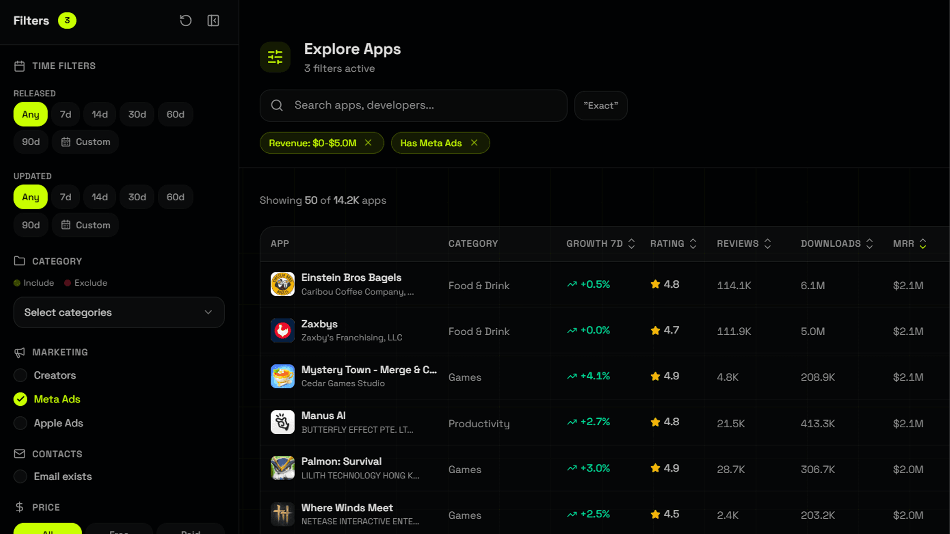 App Discovery & Filtering Engine